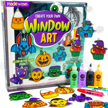 Made By Me Create Your Own Halloween Window Art, Diy Suncatcher Kit And Clings, Great Staycation Or Sleepover Activity, Fun Group Activity, Arts And Crafts Set For Kids Ages 6, 7, 8, 9