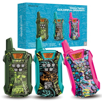 Walkie Talkies For Kids, 22 Channels Long Range Walkie Talkies For Boys Girls 4-12, 2 Way Radio Toy, Outdoor Camping Gear Toys Gifts For Kids Ages 4-12 Bluegreenpink