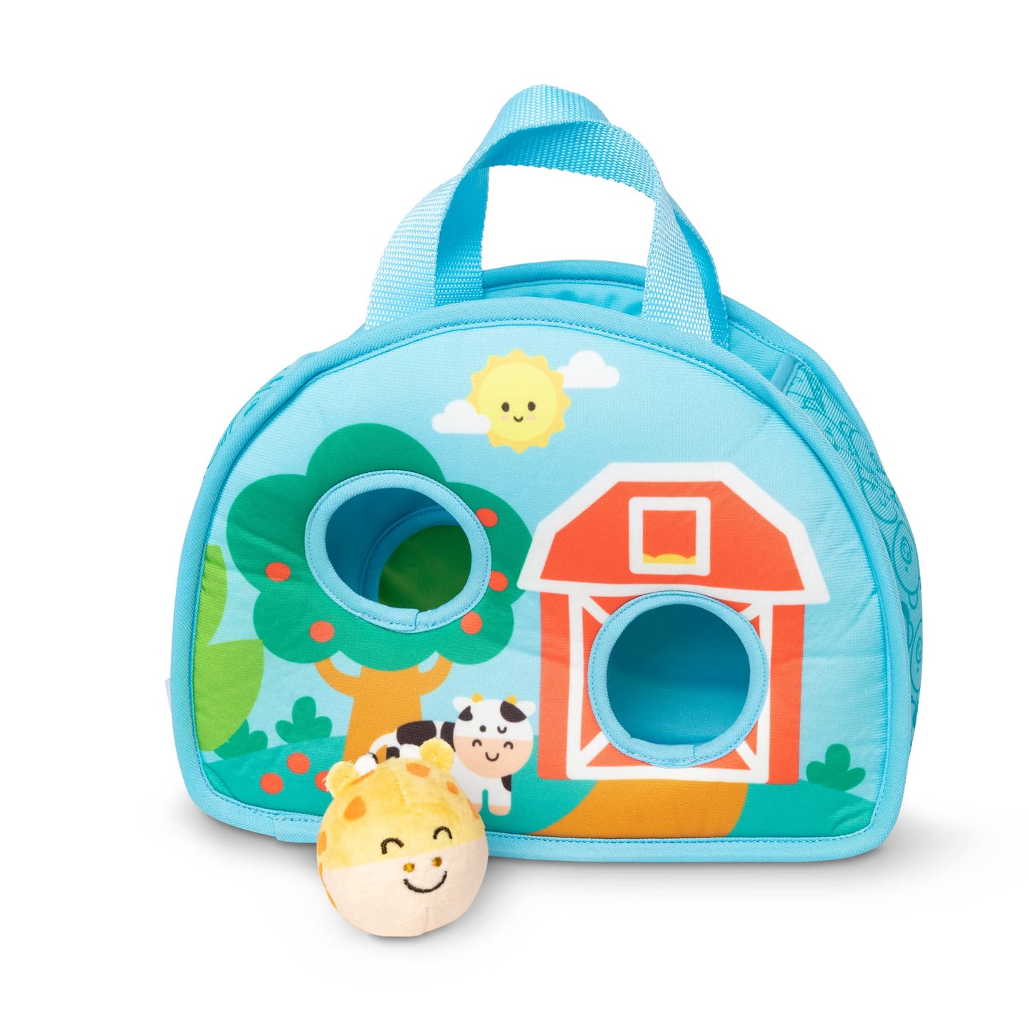 Melissa & Doug Rollables Take-Along Tote With Giraffe Infant And Toddler Toy (2 Pieces)