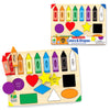The Learning Journey Lift & Learn Puzzle - Colors & Shapes, Educational Toy for Ages 3+, Cardboard, Model 501825, Brown