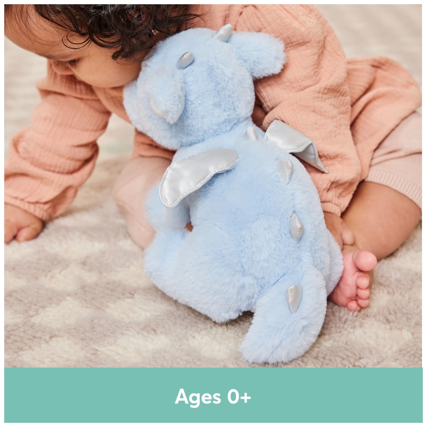 Baby Gund Zephie Dragon Plush, Stuffed Animal For Babies And Toddlers, Blue, 10