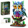 JOJO&Peach Floral Owl Toy Building Set, 1193 Pieces, Multicolor, MOC Flower & Animal Decor for Ages 8+, Ideal Gift for Women and Teens