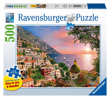Ravensburger Positano 500 Piece Jigsaw Puzzle For Adults | Unique Piece Design | Anti-Glare Surface | Ideal For Group Activity And Gifts | Fsc Certified
