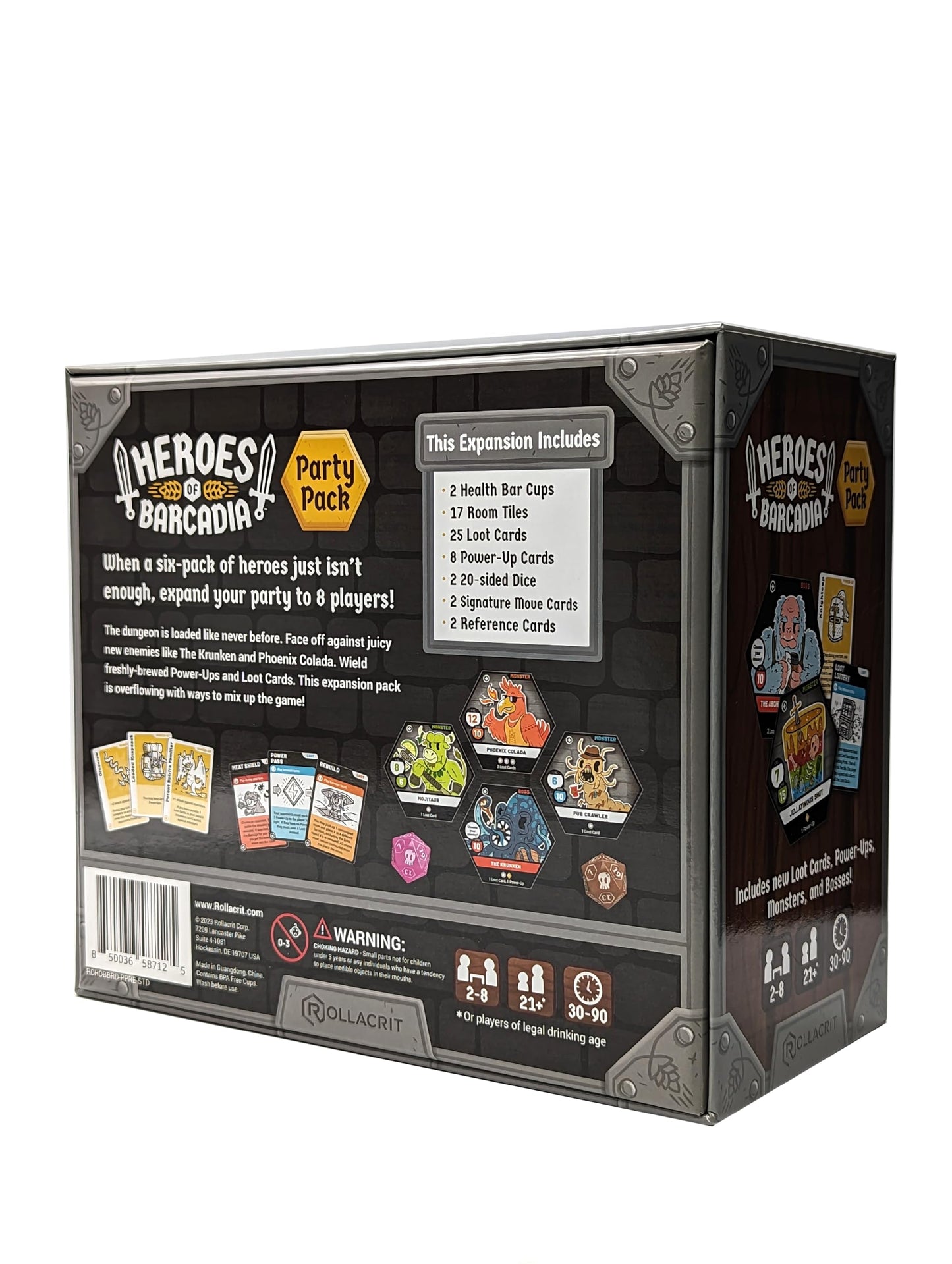 HEROES OF BARCADIA Rollacrit Party Pack Expansion - 2 New Heroes, Multi-Coloured, 12"x12"x3", PVC, Model RCHOBBRD-PPRE-