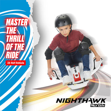 Rollplay Nighthawk NexGen Electric Ride On Toy for Ages 6 & Up with High Power 24V Lithium Ion Battery, Side Handlebars for Stee