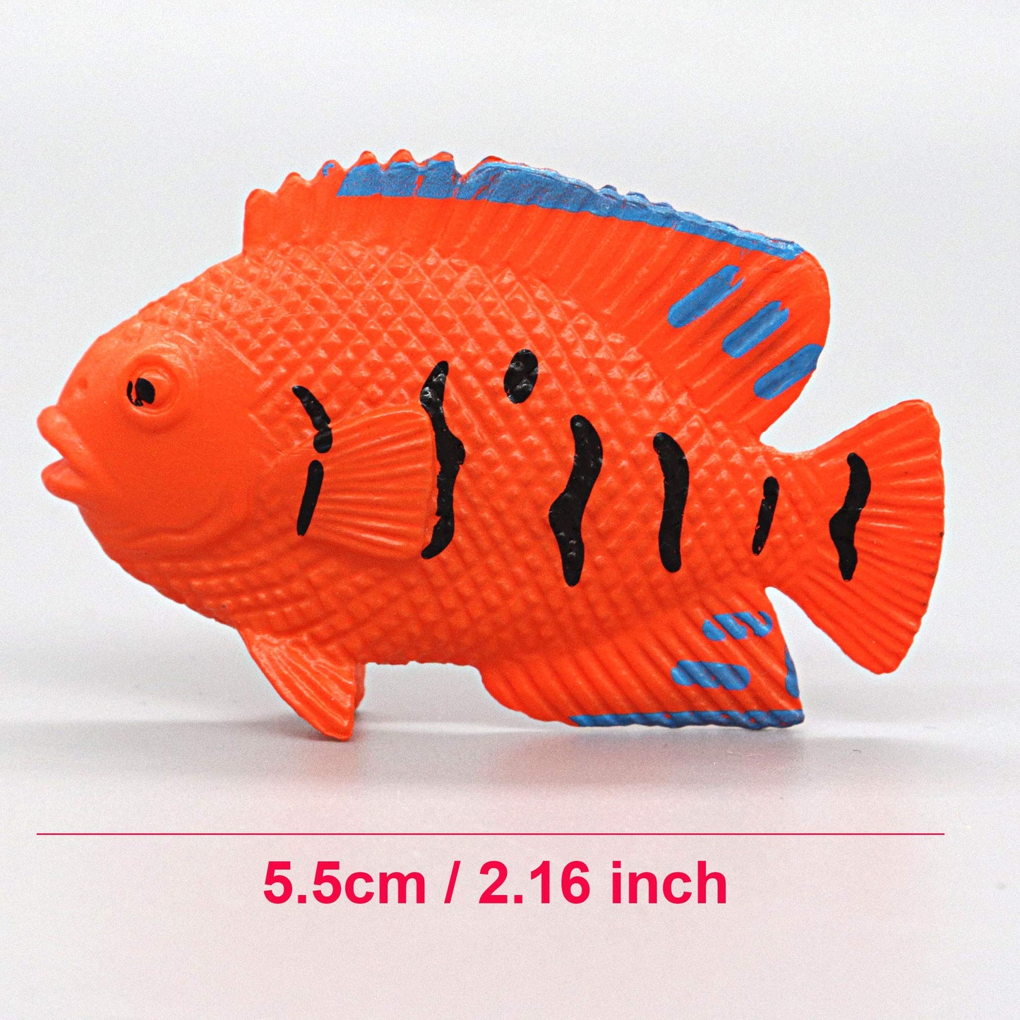 Haptime 12Pcs Tropical Fish Toys Set, Pastic Cute Sea Life Creatures Learning Educational Toy Party Favors & Christmas Gifts For Boys, Girls, Kids