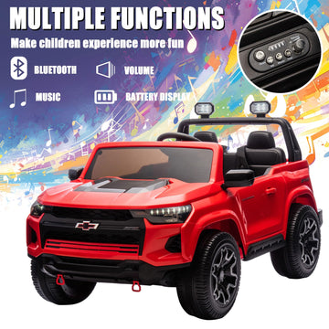 Nitoess 24V Battery Powered Ride On Cars With Parent Remote, Chevrolet Silverado Hd 2 Seater Kids Electric Car For Boys Girls,Ev