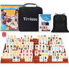 Timissu Rummy Cube 6-8 Players with 8 Wooden Racks 214 Large Number Rummy Tiles Travel Size Rummy Cube Game with Case 8 Players Travel Game Set for Fun Family Board Games