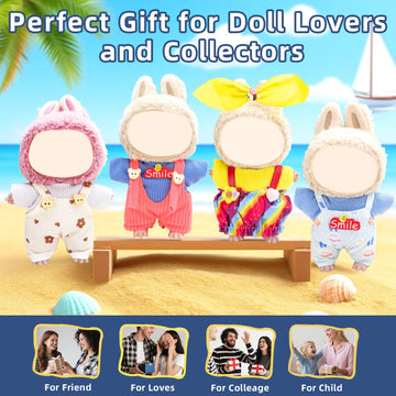 4 Pack-17 Cm Doll Clothes Clothes For Doll Cute Accessories For Fashion Dolls Clothing Girl Chic Style Set Elegant Dress Accesso