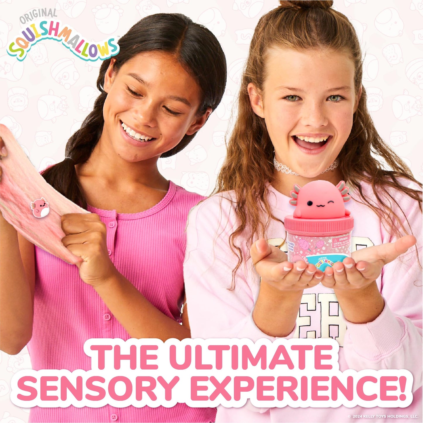 Squishmallows Archie The Axolotl Premium Cloud Slime, 8 oz, Cotton Candy Scent, Fun Add-Ins, Soft Sludge Toy for Kids