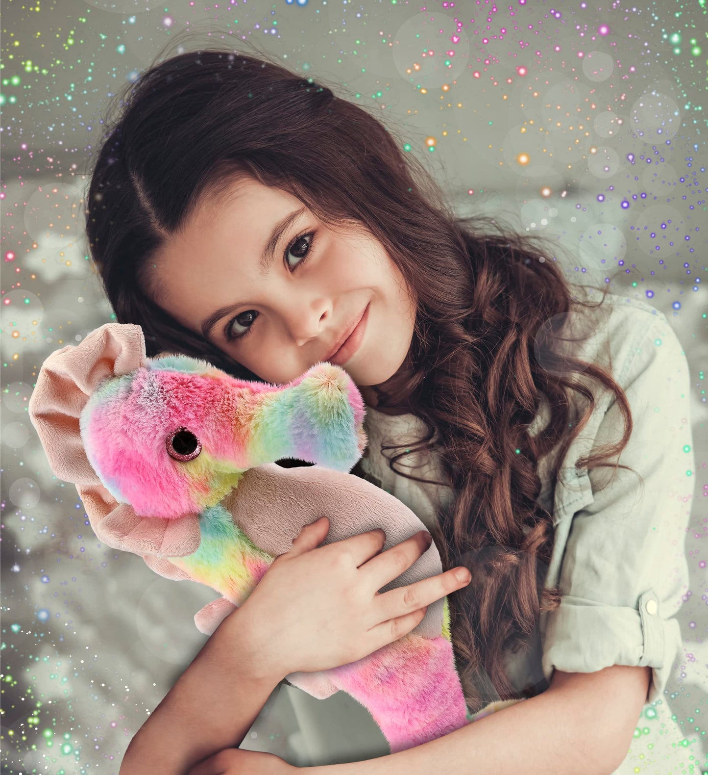DolliBu Rainbow Seahorse Stuffed Animal - Super Soft Stuffed Animals for Girls and Boys Adorable Stuffed Sea Creatures for Kids and Cute Sea Animals Cuddle Stuffed Animals for mature-themeds - 15 Inches
