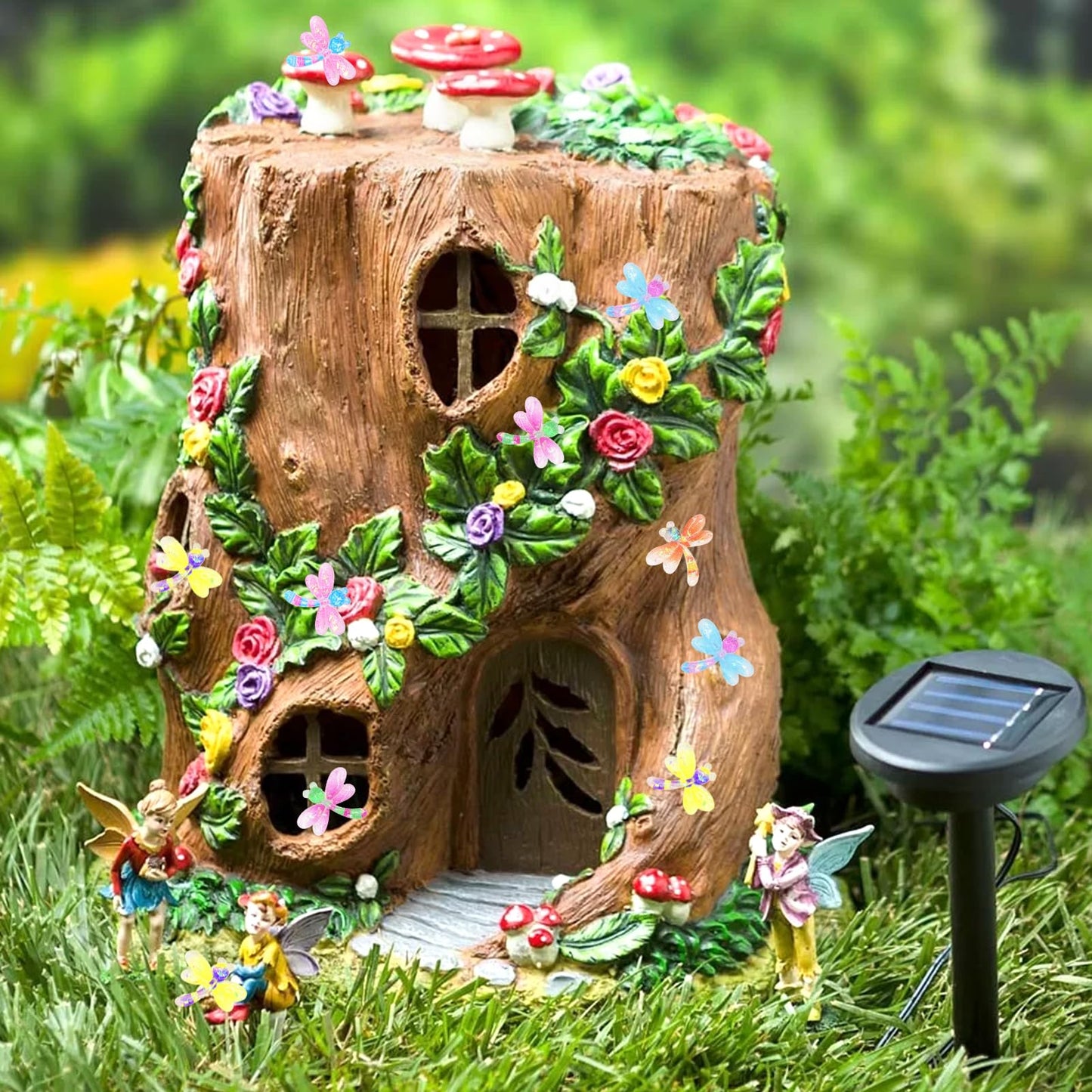 QUPIVA 90Pcs Mini Resin Dragonflies Figurine, Tiny Dragonfly Garden Decor for DIY Crafft Fairy Garden Dollhouse Micro Landscapin