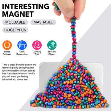 550Pcs Ferrite Putty, Fidget Toys, Fidget Gifts Adults, Desk Fidgets Toys For Office Stress/Anxiety Relief ,Novelty Gifts For Te