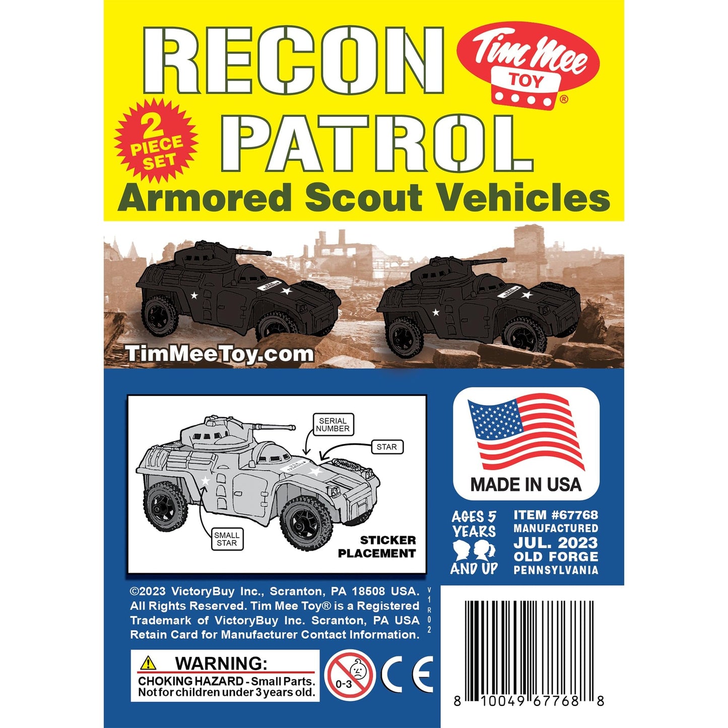 TimMee RECON PATROL Armored Cars - Black Plastic Army Men Scout Vehicles