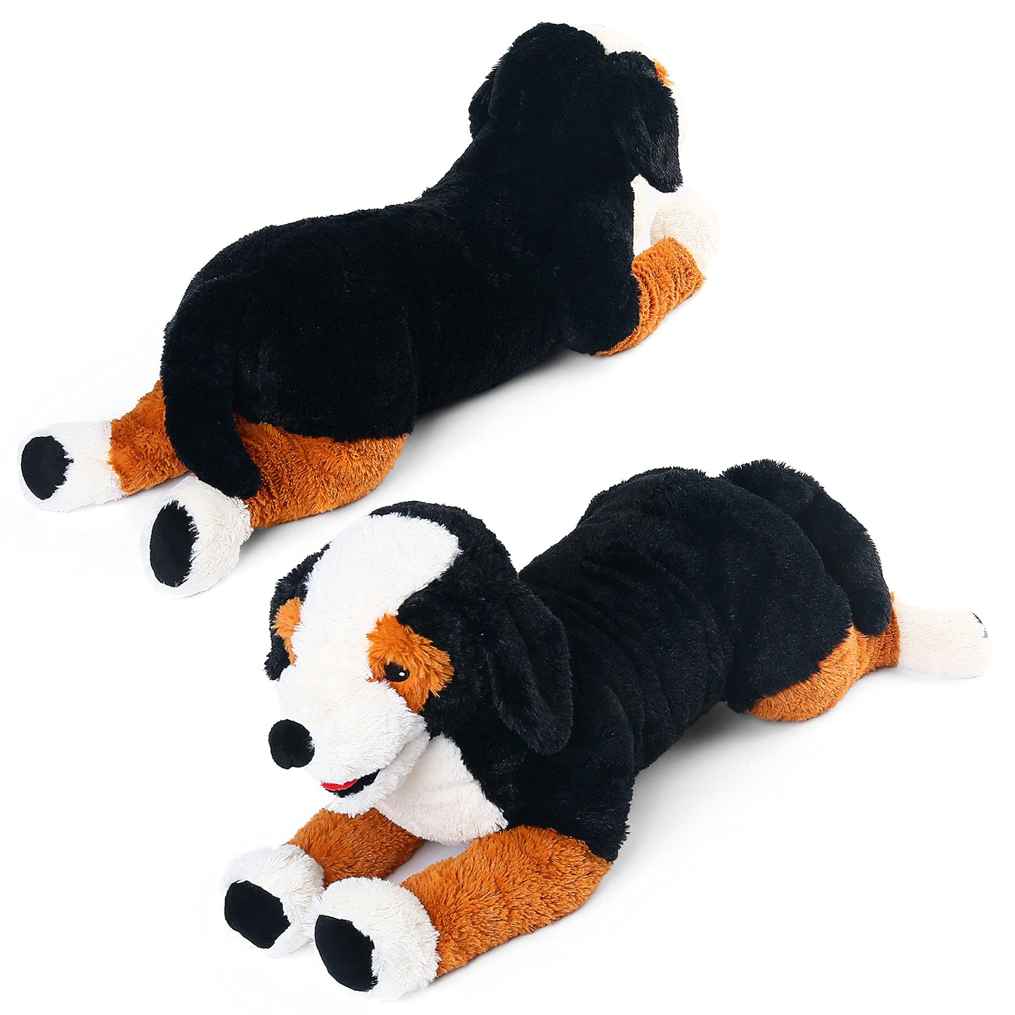Lotfancy Dog Stuffed Animal, 26 Inch Large Bernese Mountain Dog Plush Toy, Tricolor Dog Toy, Realistic, Cute Plushies Gifts, Eas