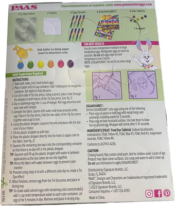 PAAS Tie Dye Easter Egg Decorating Kit - Americas Favorite Easter Tradition