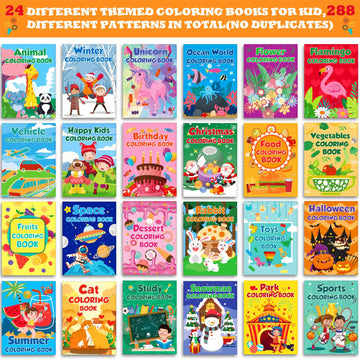 24Pack Small Coloring Books for Kids Ages 4-8, 8-12, Bulk Coloring Books for Kids Ages 2-4, Kids Birthday Party Gifts Classroom