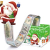 Meiidoshine Green Christmas Money Boxes For Cash Gift Pull, Surprise Money Holder Cash Gift For Kids Adults, Diy Fun Cash Box For Women Men Girls Boys Mom Dad Friends, Include 100Pcs Transparent Bags