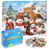 LELEMON Snowman Jigsaw Puzzles in a Metal Box 100 Pieces Snowman Jigsaw Puzzle for Kids Ages 4-8 Children Learning Educational P