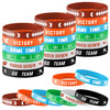 Lesnala 48 PCS Football Silicone Wristband Rugby Bracelets for Kids and Adults Motivational Sports Themed Party Supplies Classro