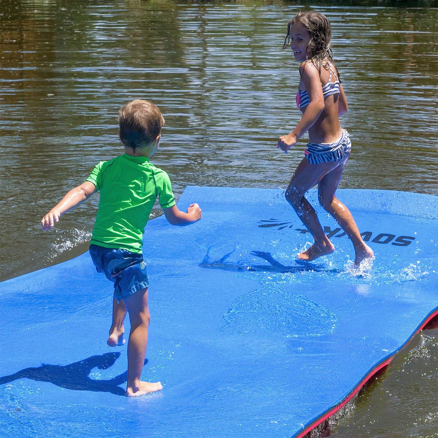 Sowkt 18 X 6 Feet Lily Pad Floating Mat - Extra Large Floating Mat For Lake And Boating - Giant Floating Water Pad For Lake | Li