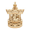Rowood Music Box 3D Puzzles For Adults, Mechanical Diy Wooden Toys, Gifts On Birthday/Valentine'S Day/Christmas - Romantic Carousel