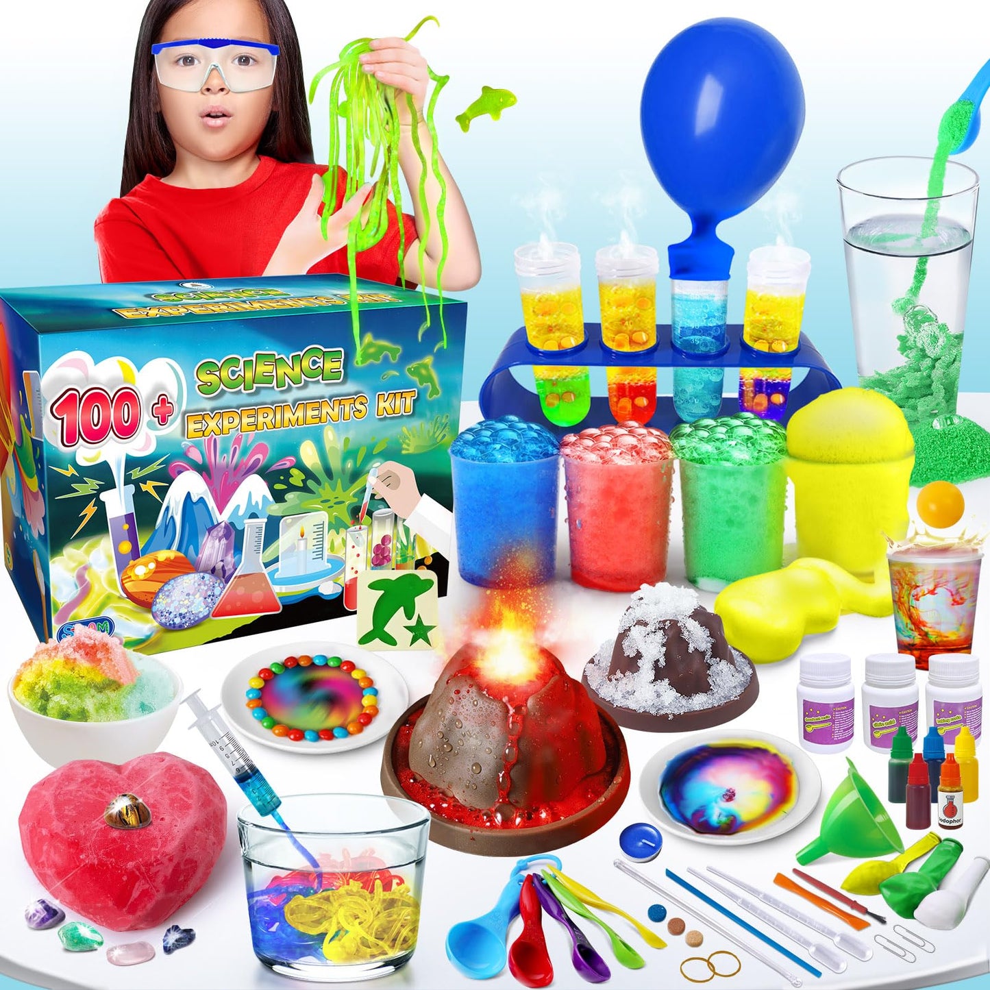 Unglinga 100+ Science Lab Experiments Kit For Kids, S.T.E.M Project Activities Educational Birthday Toys Gifts For Boys Girls, C