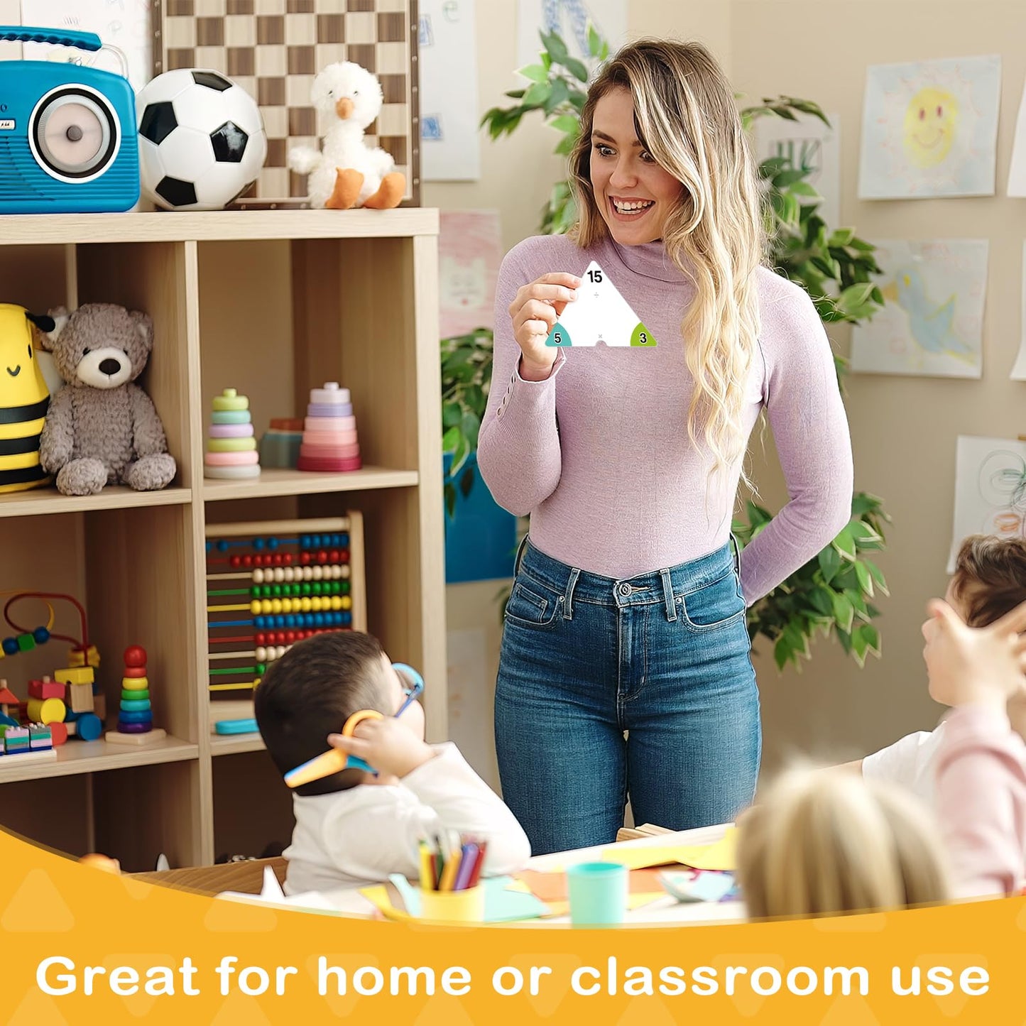 Edulok Multiplication And Division Flash Cards 0-12, Triangle Math Flash Cards With Times Table Chart, Math Manipulatives Flashc