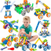 MOONTOY 11-in-1 STEM Building Toys Set - 175 PCS Educational Blocks for Kids Ages 4-8, Multicolor Erector Set, Creative Game
