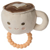 Mary Meyer Sweet Soothie Soft Baby Rattle With Teether Ring, Latte