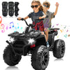 24V Kids Atv 4 Wheeler, Blissride 2 Seater Ride On Toy For Big Kids W/400W Motor, 9Ah Battery Powered, Kneepads, Bluetooth Music