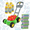 Bubble N Go Lawn Bubble Mower for Toddlers Bubble Blowing Machines Indoor/Outdoor Gardening Toy Birthday Party No Batteries Required Includes 24oz Bubble Solution and 24 Refill Packs Ages 2+