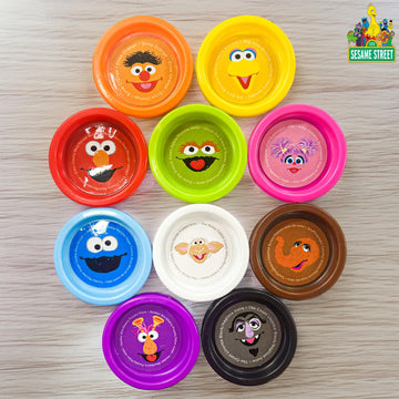 Sesame Street 10-Pack Dough | Sesame Street Mold & Create Dough | Elmo, Cookie Monster, Big Bird & More | 1oz Can | Multi-color