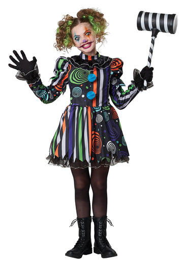 Neon Nightmare Clown Child Costume X-Large