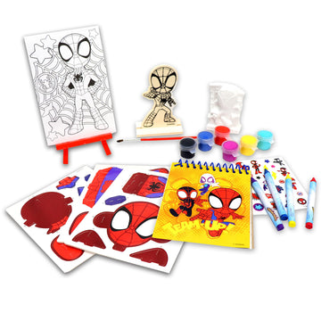 Spidey and his Amazing Friends 5 in 1 Creativity Tub, 50-Piece Preschool Arts and Crafts Activity Set, Kids Toys for Ages 3 Up