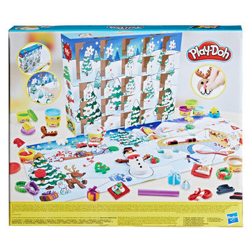 Play-Doh Advent Calendar Toy for Kids 3 Years and Up with Over 24 Surprise Accessories, Playmats, and 24 Cans, Assorted Colors,