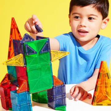 Magna-Tiles Combo 62-Piece Magnetic Construction Set, The Original Magnetic Building Brand