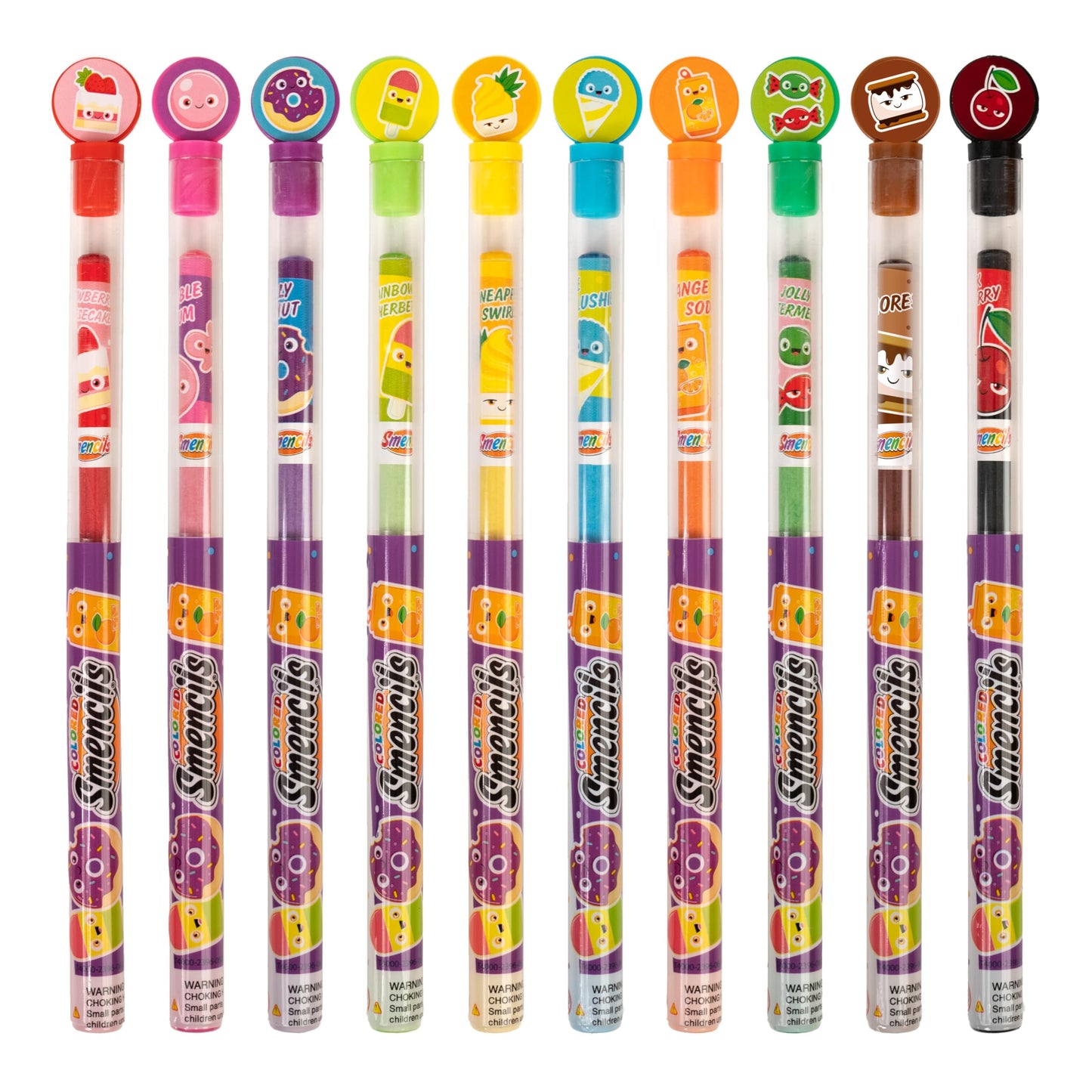 Colored Smencils - Patented Gourmet Scented Colored Pencils made from Recycled Newspapers, 10 Count, Gifts for Kids, School Supp