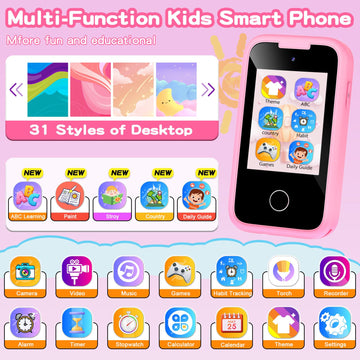 Kids Smart Phone Gifts Toys for Girls Boys Age 3-8,Toddler Toys Cell Phone with Educational Games, 3 4 5 7 8 9 6 8 9 Year Old Gi