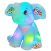 Bstaofy Light Up Elephant Soft Plush Toy Cozy Floppy Led Stuffed Animals Lullabies Nightlight Bedtime For Kids Birthday Valentin