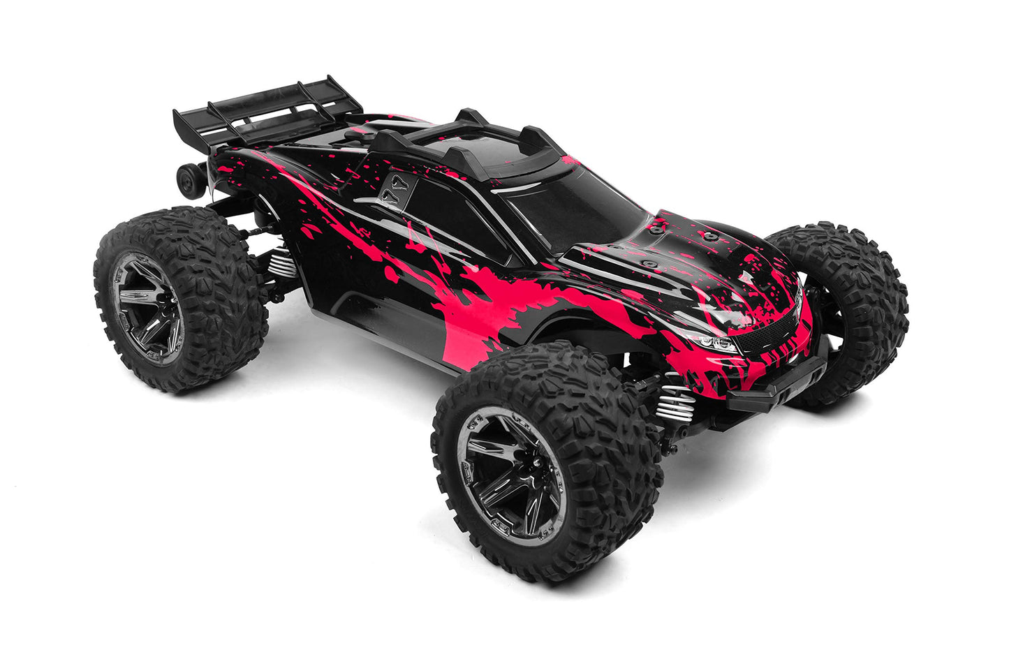 SummitLink Custom Body Muddy Hot Pink Over Black Style Compatible for Rustler 4X4, Rustler BL-2S, Rustler 4x4 Ultimate 1/10 Scal