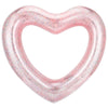 HeySplash Pool Floats mature-themed Size Heart Inflatable Pool Floatie for Bachelorette Party Swim Tube Rings River Lake Beach Floaty Wedding Bride Valentine Fun Toy Raft Lounge for Kids Glitter Rose Gold