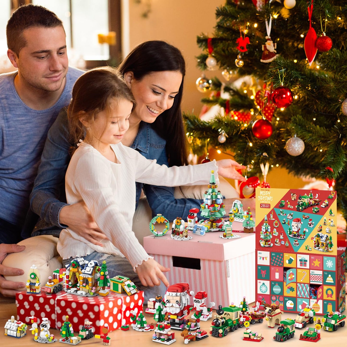 1123 Pieces Advent Calendar 2024 Building Blocks Set - 24 In 4 Building Brick Model For Countdown To Christmas - Gift Daily Coll