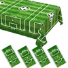 Wnink 4 Pack Soccer Table Cloth Plastic Tablecloth Soccer Party Disposable Table Cover Soccer Party Supplies Plastic Soccer Them