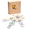 Yellow Mountain Imports Chicken Foot Complete Game Set With Double 9 Dominoes, Wooden Case, Hub, And Scorepad