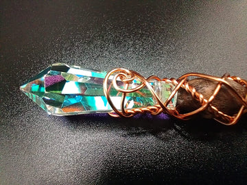 Merlin's Realm Rainbow Prism Oak Magic Wand - Small - Gold - Enchanting Oak Material