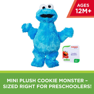 10-Inch Sesame Street Mini Plush Cookie Monster Doll: Toy For Toddlers, Preschoolers & 1 Year Olds