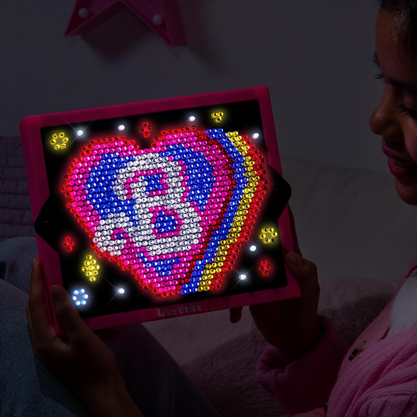 Lite Brite Super Bright Hd, Barbie Edition - Creative Retro Light-Up Screen – Educational Play For Children, Enhances Creativity, Gift For Girls And Boys Ages 6+