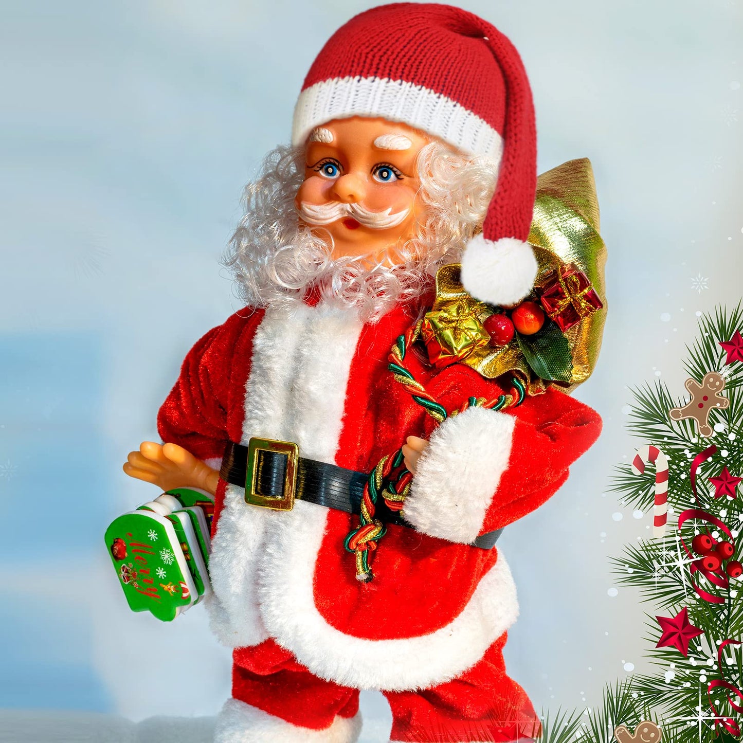 4 Pack Doll Clothes Christmas Mini Snowman Hats Scarf, Santa Knit Hat Christmas Tree Scarf For Doll Elf Santa Mini Snowman (Tren