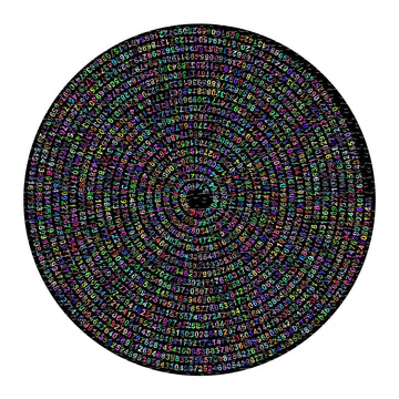 IdeaBazar 1000-Piece Round Rainbow Jigsaw Puzzle - Pi π Day Design, Challenging Adult Puzzle